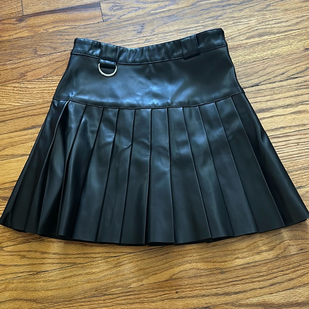 Faux leather skirt